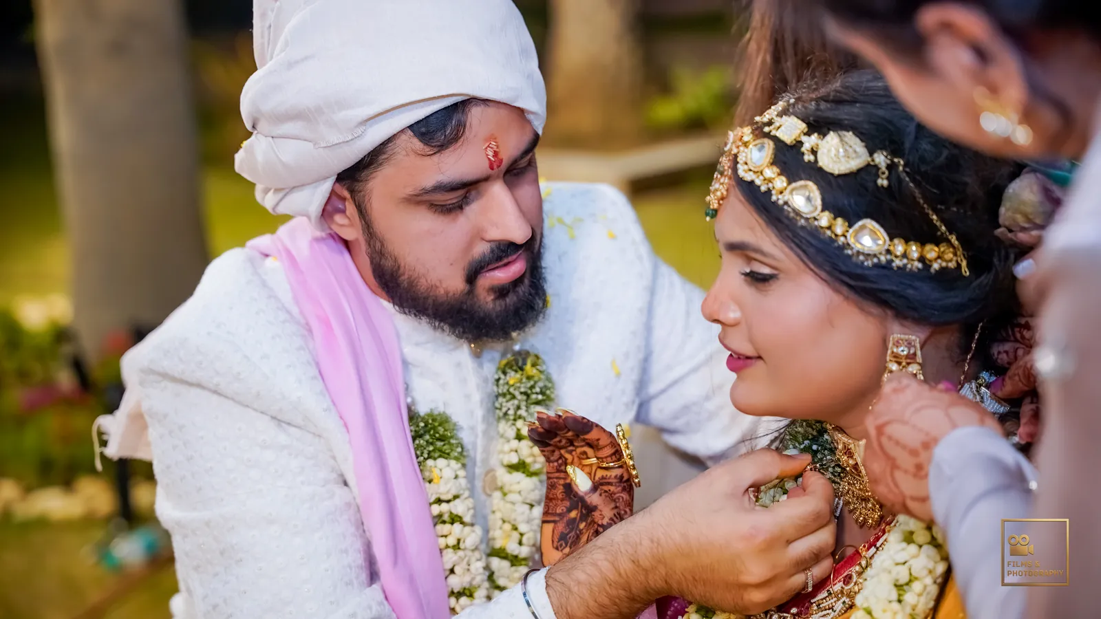 Cinematic wedding photography visual